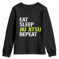 Eat Sleep Jiu Jitsu Repeat Youth Sweatshirt Cool JiuJitsu BJJ - Wonder Print Shop