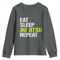 Eat Sleep Jiu Jitsu Repeat Youth Sweatshirt Cool JiuJitsu BJJ - Wonder Print Shop