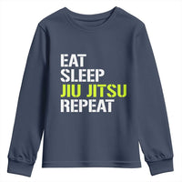 Eat Sleep Jiu Jitsu Repeat Youth Sweatshirt Cool JiuJitsu BJJ - Wonder Print Shop
