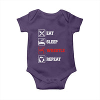 Eat Sleep Wrestle Repeat Baby Onesie Funny Wrestling Gym - Wonder Print Shop