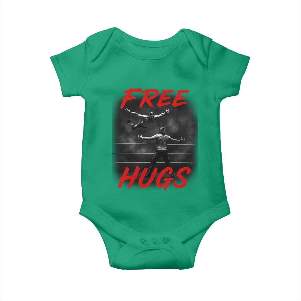 Free Hugs Wrestling Baby Onesie Funny Luchador Mexican Wrestler - Wonder Print Shop