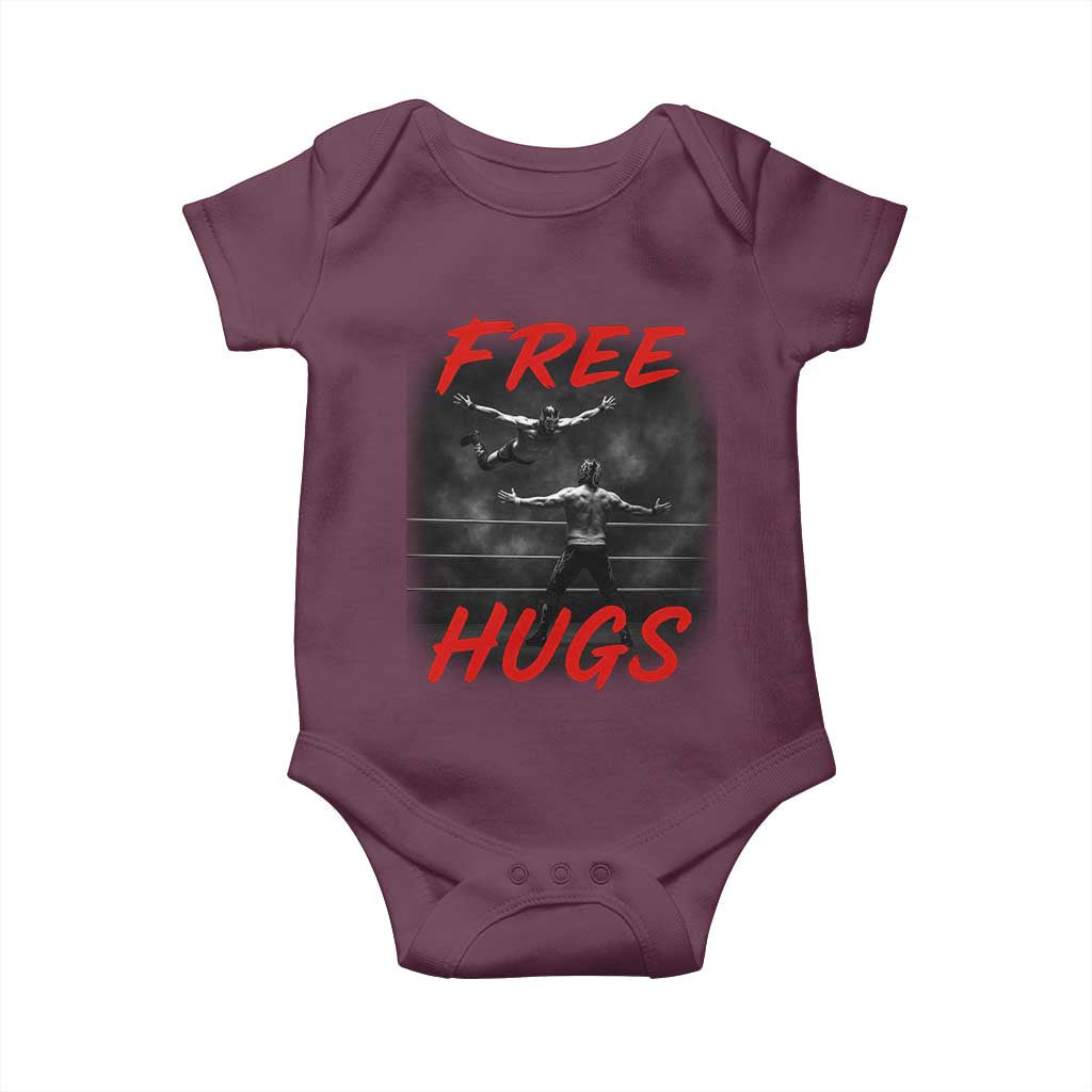 Free Hugs Wrestling Baby Onesie Funny Luchador Mexican Wrestler - Wonder Print Shop