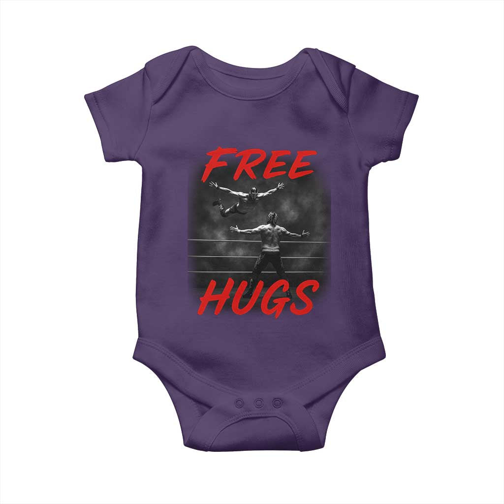 Free Hugs Wrestling Baby Onesie Funny Luchador Mexican Wrestler - Wonder Print Shop