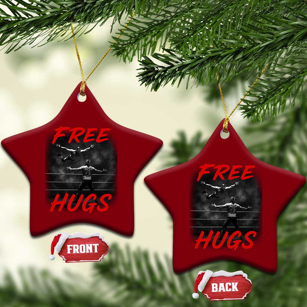 Free Hugs Wrestling Ceramic Ornament Funny Luchador Mexican Wrestler - Wonder Print Shop