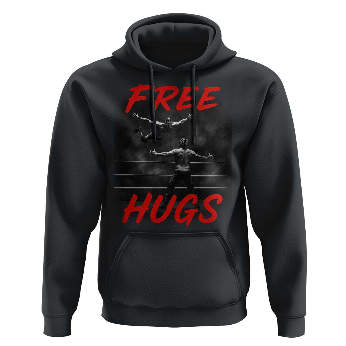 Free Hugs Wrestling Hoodie Funny Luchador Mexican Wrestler - Wonder Print Shop