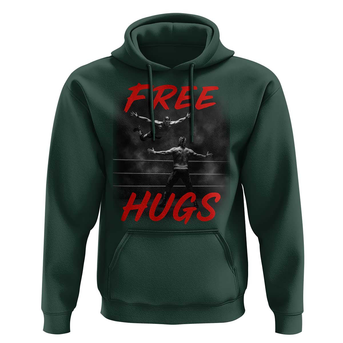 Free Hugs Wrestling Hoodie Funny Luchador Mexican Wrestler - Wonder Print Shop