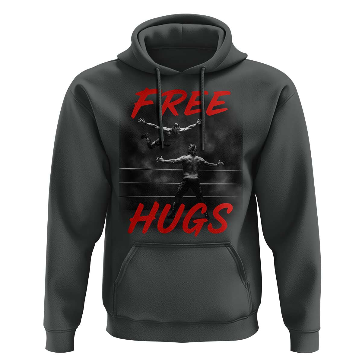 Free Hugs Wrestling Hoodie Funny Luchador Mexican Wrestler - Wonder Print Shop