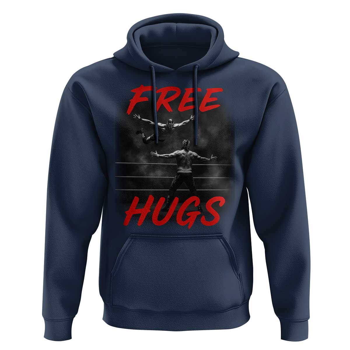 Free Hugs Wrestling Hoodie Funny Luchador Mexican Wrestler - Wonder Print Shop