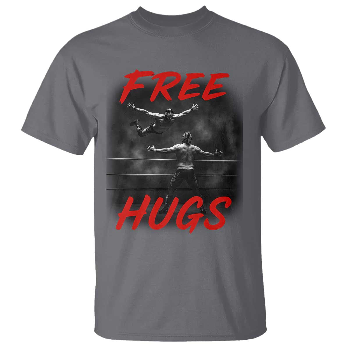 Free Hugs Wrestling T Shirt Funny Luchador Mexican Wrestler - Wonder Print Shop
