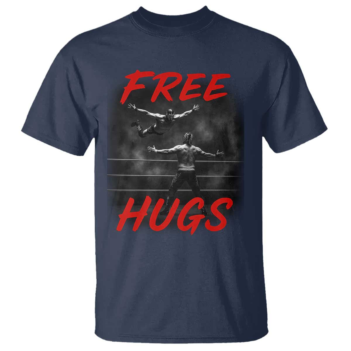 Free Hugs Wrestling T Shirt Funny Luchador Mexican Wrestler - Wonder Print Shop