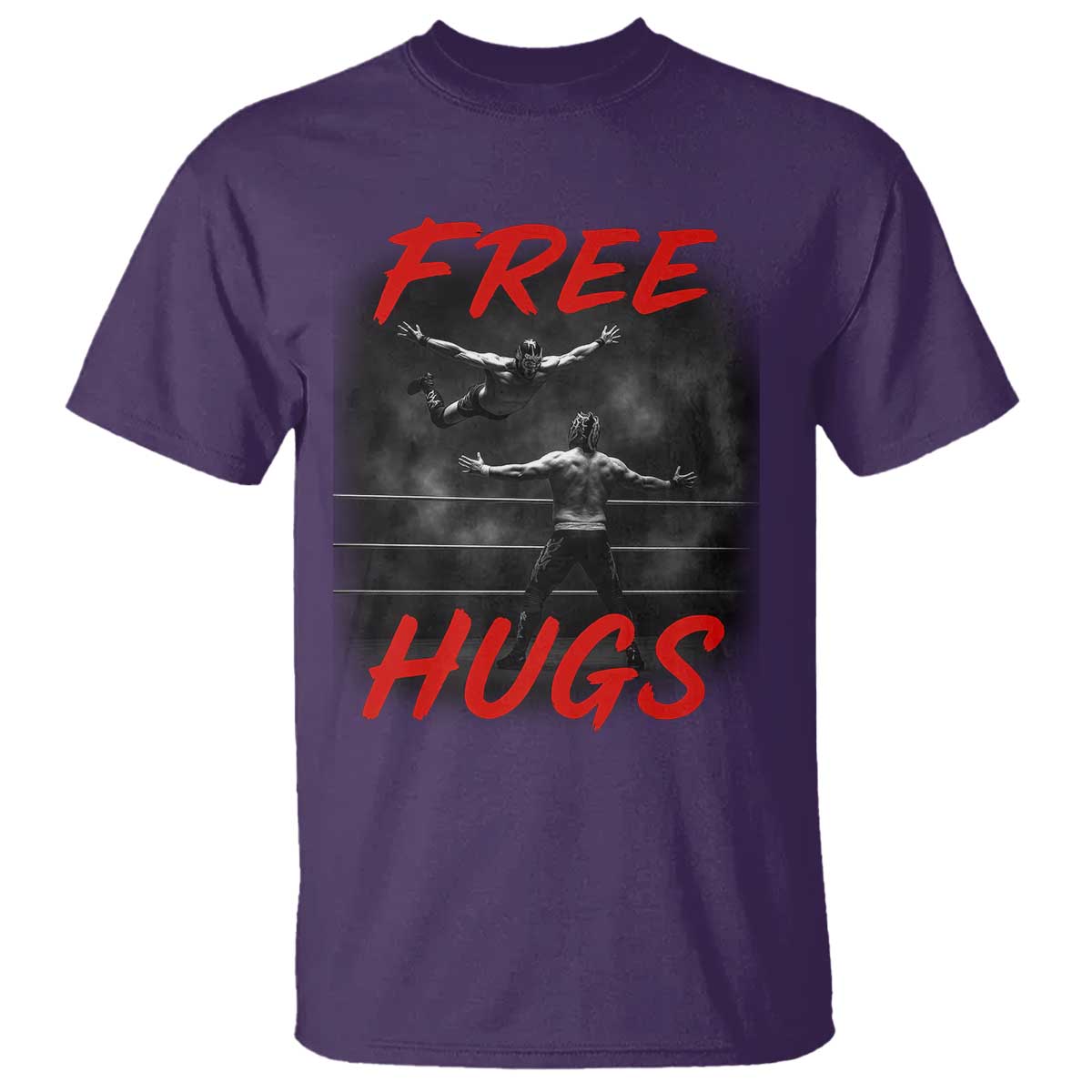 Free Hugs Wrestling T Shirt Funny Luchador Mexican Wrestler - Wonder Print Shop