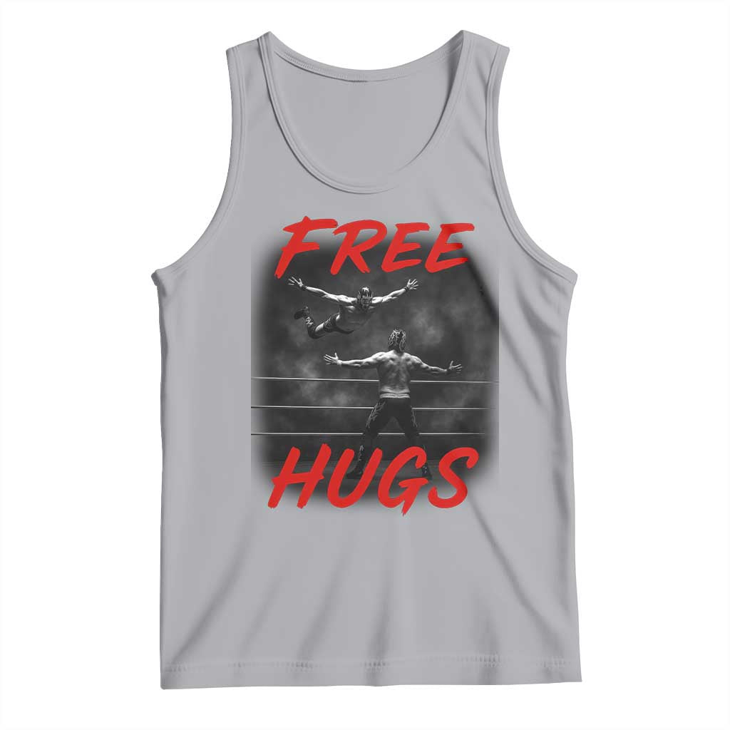 Free Hugs Wrestling Tank Top Funny Luchador Mexican Wrestler - Wonder Print Shop