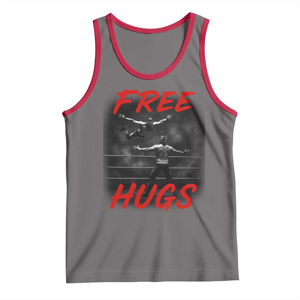 Free Hugs Wrestling Tank Top Funny Luchador Mexican Wrestler - Wonder Print Shop