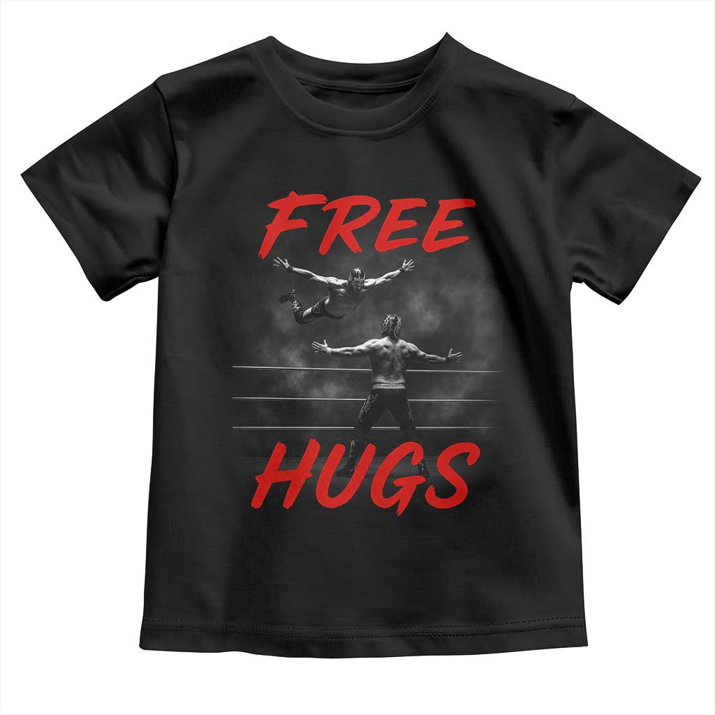 Free Hugs Wrestling Toddler T Shirt Funny Luchador Mexican Wrestler - Wonder Print Shop