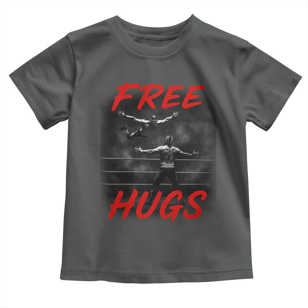 Free Hugs Wrestling Toddler T Shirt Funny Luchador Mexican Wrestler - Wonder Print Shop