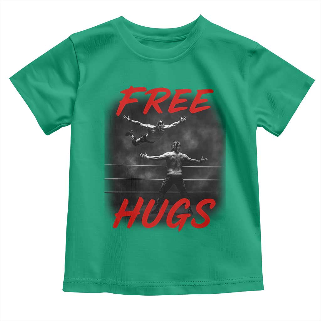 Free Hugs Wrestling Toddler T Shirt Funny Luchador Mexican Wrestler - Wonder Print Shop