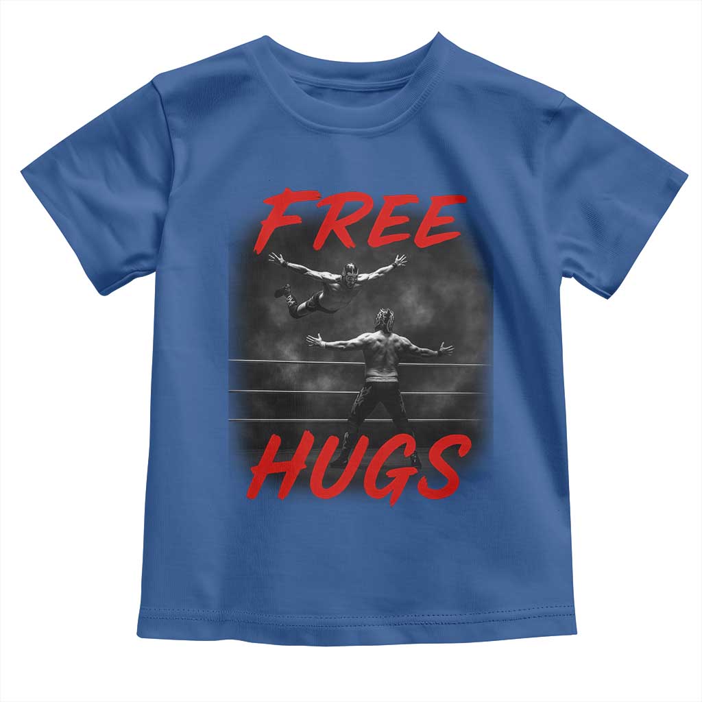 Free Hugs Wrestling Toddler T Shirt Funny Luchador Mexican Wrestler - Wonder Print Shop