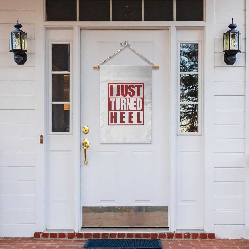 I Just Turned Heel Garden Flag Pro Wrestling Retro Distressed - Wonder Print Shop