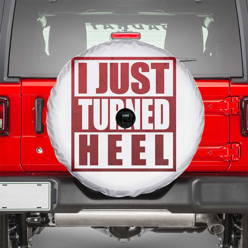 I Just Turned Heel Spare Tire Cover Pro Wrestling Retro Distressed - Wonder Print Shop