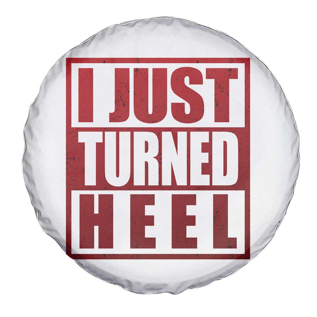 I Just Turned Heel Spare Tire Cover Pro Wrestling Retro Distressed - Wonder Print Shop