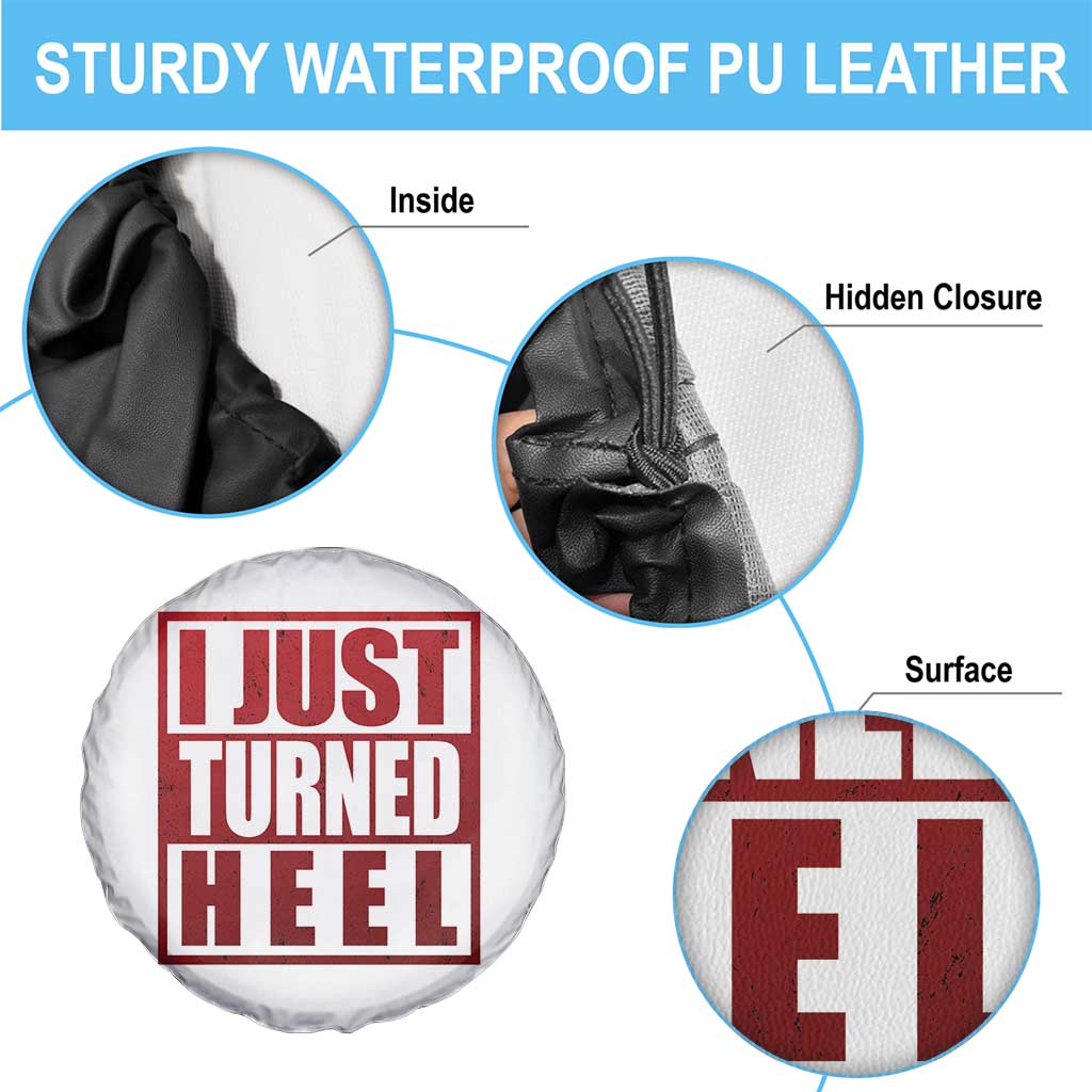 I Just Turned Heel Spare Tire Cover Pro Wrestling Retro Distressed - Wonder Print Shop