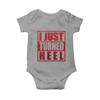 I Just Turned Heel Baby Onesie Pro Wrestling Retro Distressed - Wonder Print Shop