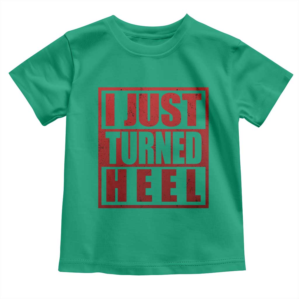 I Just Turned Heel Toddler T Shirt Pro Wrestling Retro Distressed - Wonder Print Shop