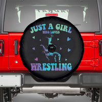 Just A Girl Who Loves Wrestling Spare Tire Cover Funny Wrestle Lover Wrestler - Wonder Print Shop