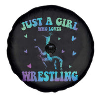 Just A Girl Who Loves Wrestling Spare Tire Cover Funny Wrestle Lover Wrestler - Wonder Print Shop