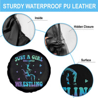 Just A Girl Who Loves Wrestling Spare Tire Cover Funny Wrestle Lover Wrestler - Wonder Print Shop