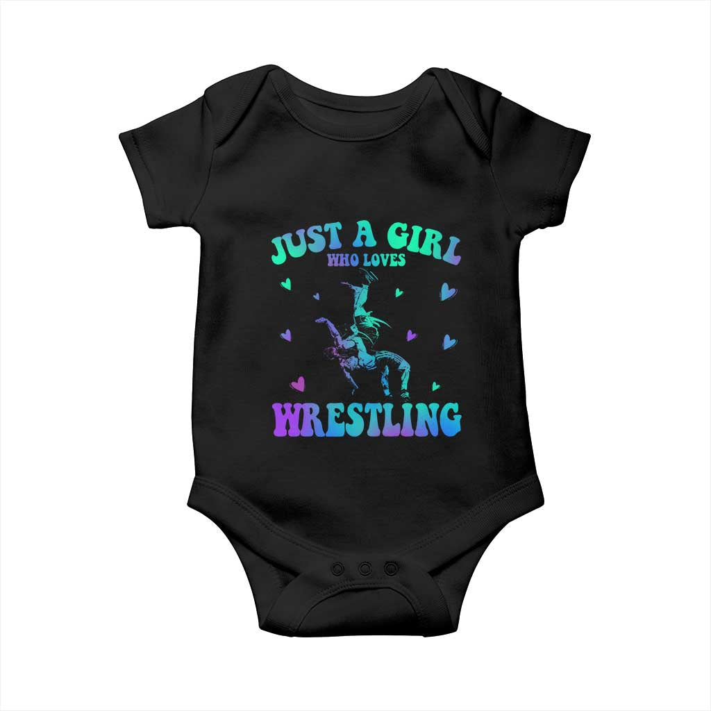 Just A Girl Who Loves Wrestling Baby Onesie Funny Wrestle Lover Wrestler - Wonder Print Shop