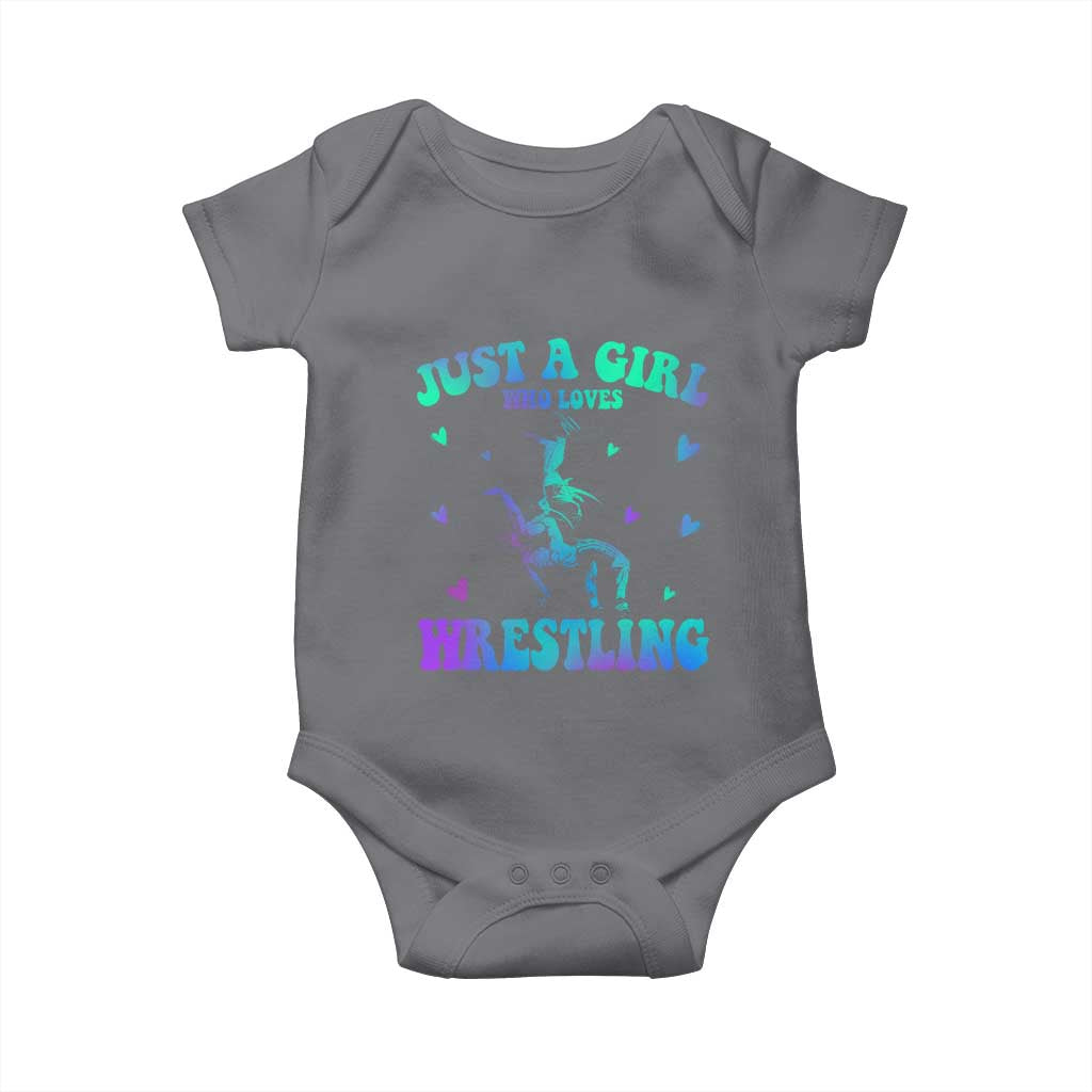 Just A Girl Who Loves Wrestling Baby Onesie Funny Wrestle Lover Wrestler - Wonder Print Shop