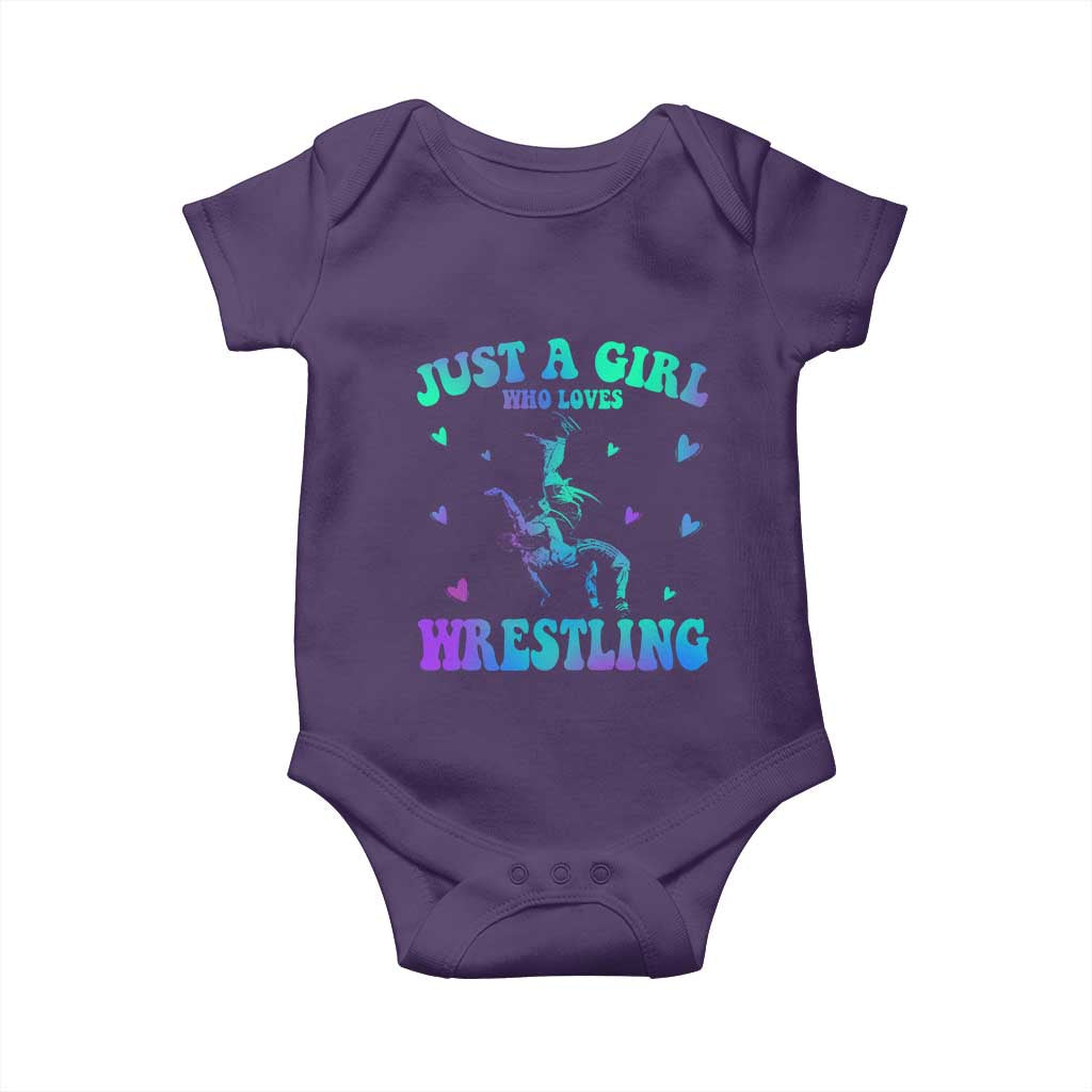 Just A Girl Who Loves Wrestling Baby Onesie Funny Wrestle Lover Wrestler - Wonder Print Shop