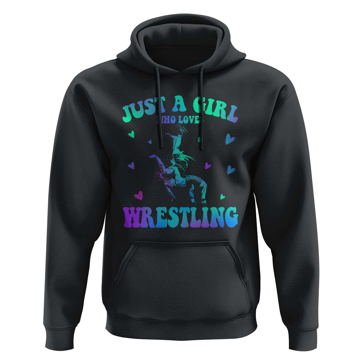 Just A Girl Who Loves Wrestling Hoodie Funny Wrestle Lover Wrestler - Wonder Print Shop