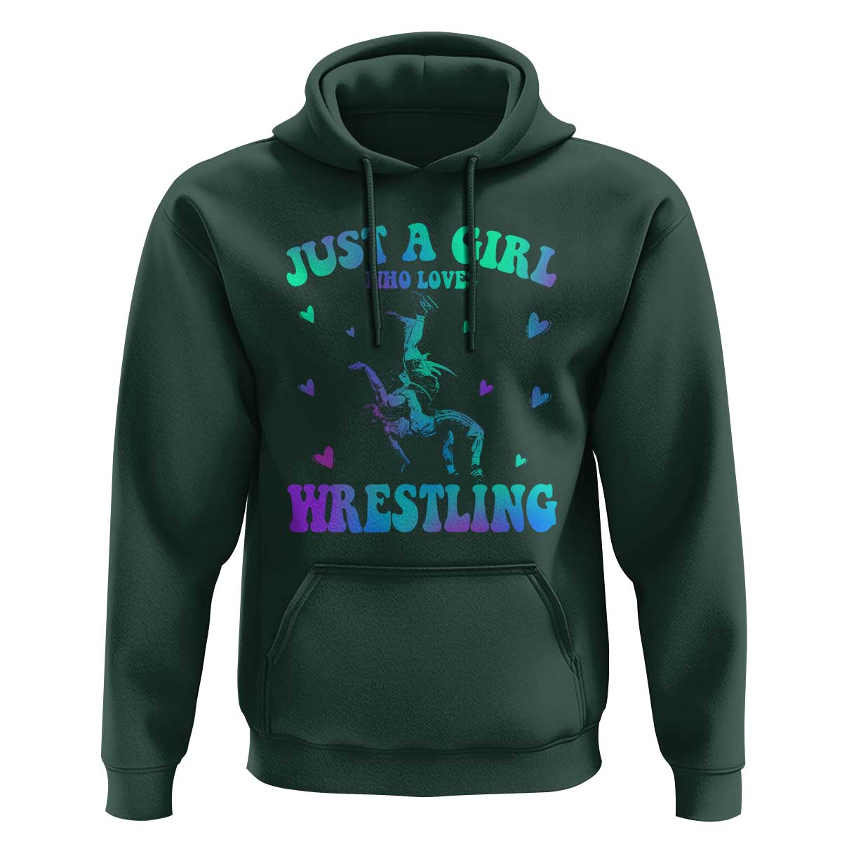 Just A Girl Who Loves Wrestling Hoodie Funny Wrestle Lover Wrestler - Wonder Print Shop