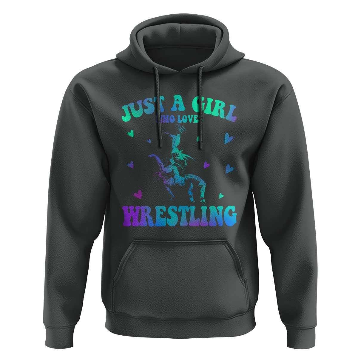 Just A Girl Who Loves Wrestling Hoodie Funny Wrestle Lover Wrestler - Wonder Print Shop