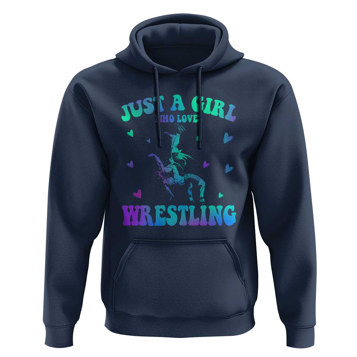 Just A Girl Who Loves Wrestling Hoodie Funny Wrestle Lover Wrestler - Wonder Print Shop