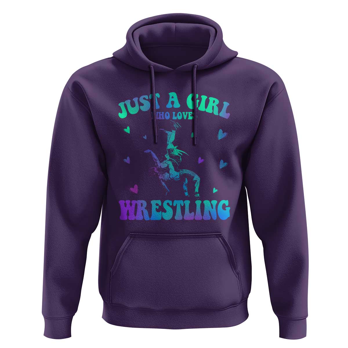 Just A Girl Who Loves Wrestling Hoodie Funny Wrestle Lover Wrestler - Wonder Print Shop