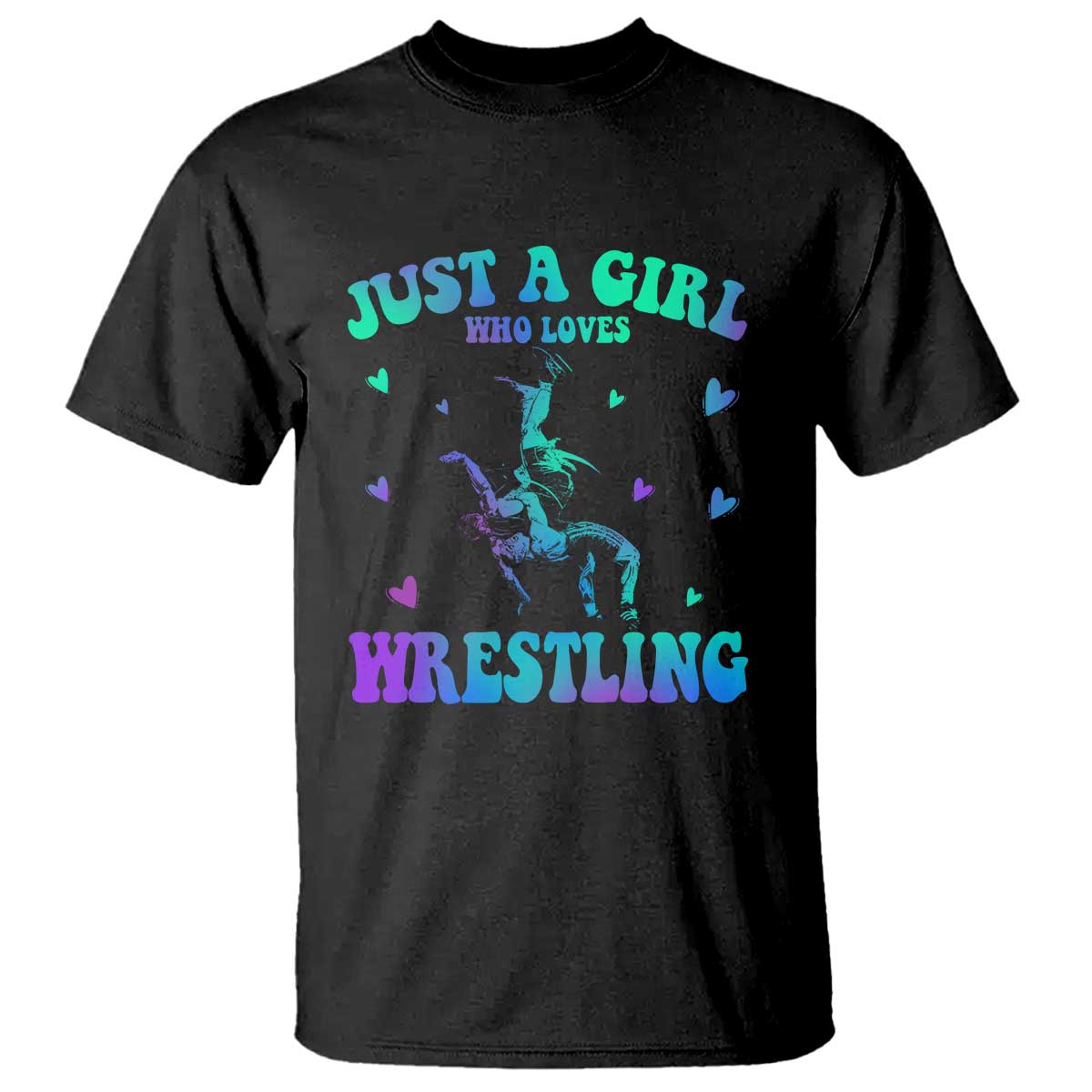 Just A Girl Who Loves Wrestling T Shirt Funny Wrestle Lover Wrestler - Wonder Print Shop