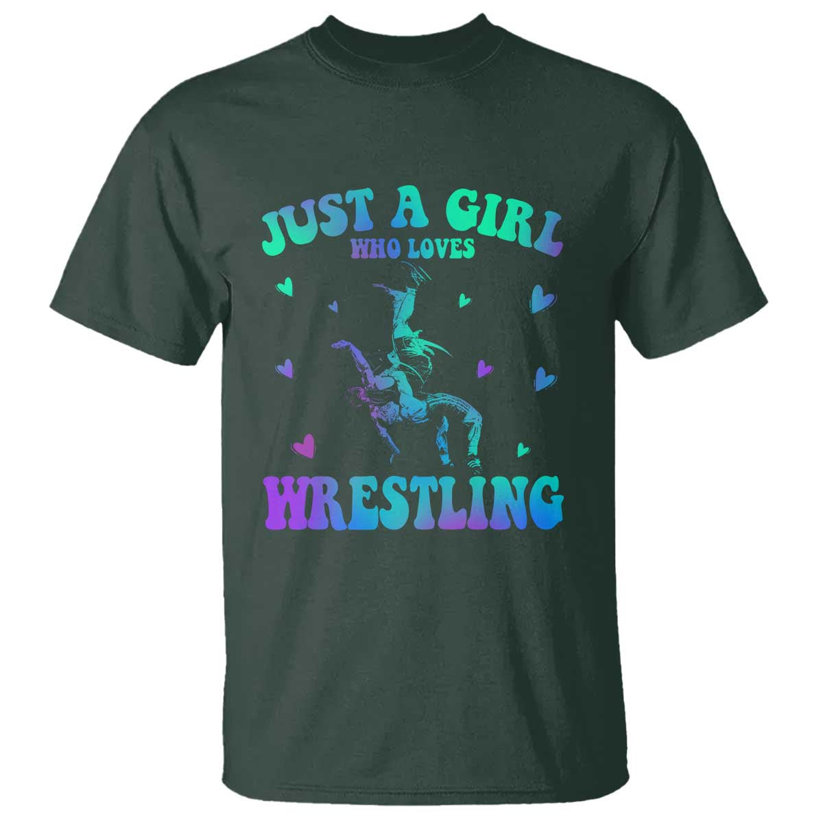 Just A Girl Who Loves Wrestling T Shirt Funny Wrestle Lover Wrestler - Wonder Print Shop