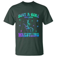 Just A Girl Who Loves Wrestling T Shirt Funny Wrestle Lover Wrestler - Wonder Print Shop
