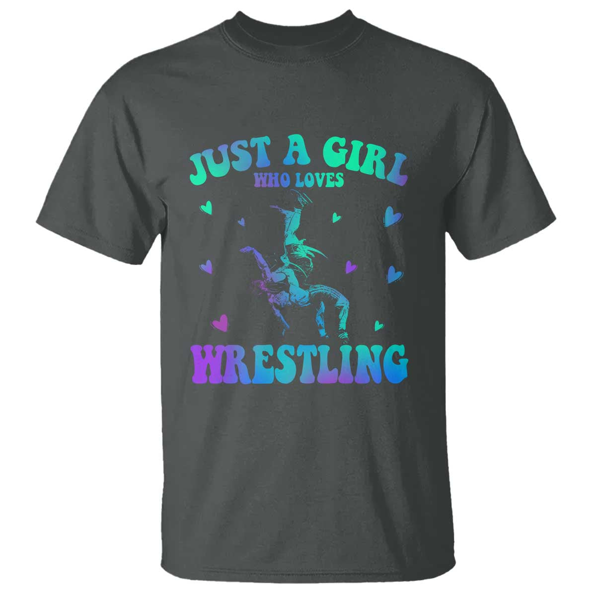 Just A Girl Who Loves Wrestling T Shirt Funny Wrestle Lover Wrestler - Wonder Print Shop