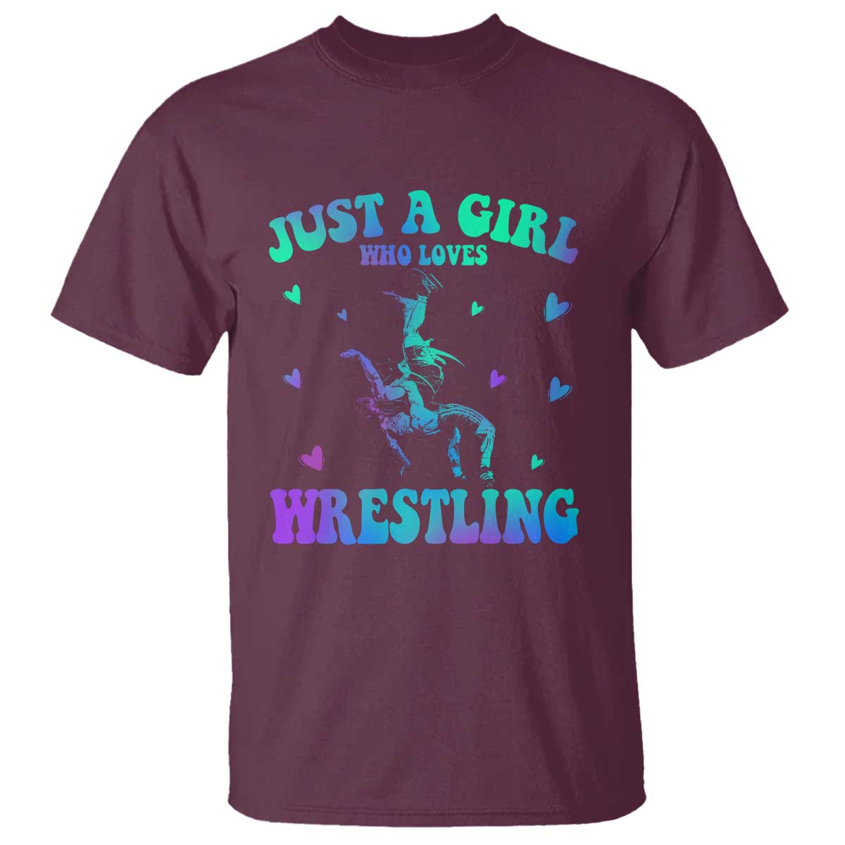 Just A Girl Who Loves Wrestling T Shirt Funny Wrestle Lover Wrestler - Wonder Print Shop