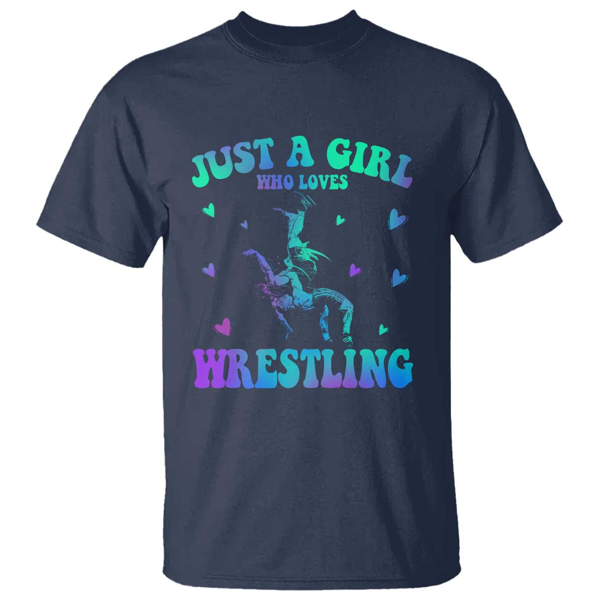 Just A Girl Who Loves Wrestling T Shirt Funny Wrestle Lover Wrestler - Wonder Print Shop