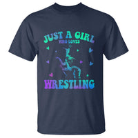 Just A Girl Who Loves Wrestling T Shirt Funny Wrestle Lover Wrestler - Wonder Print Shop