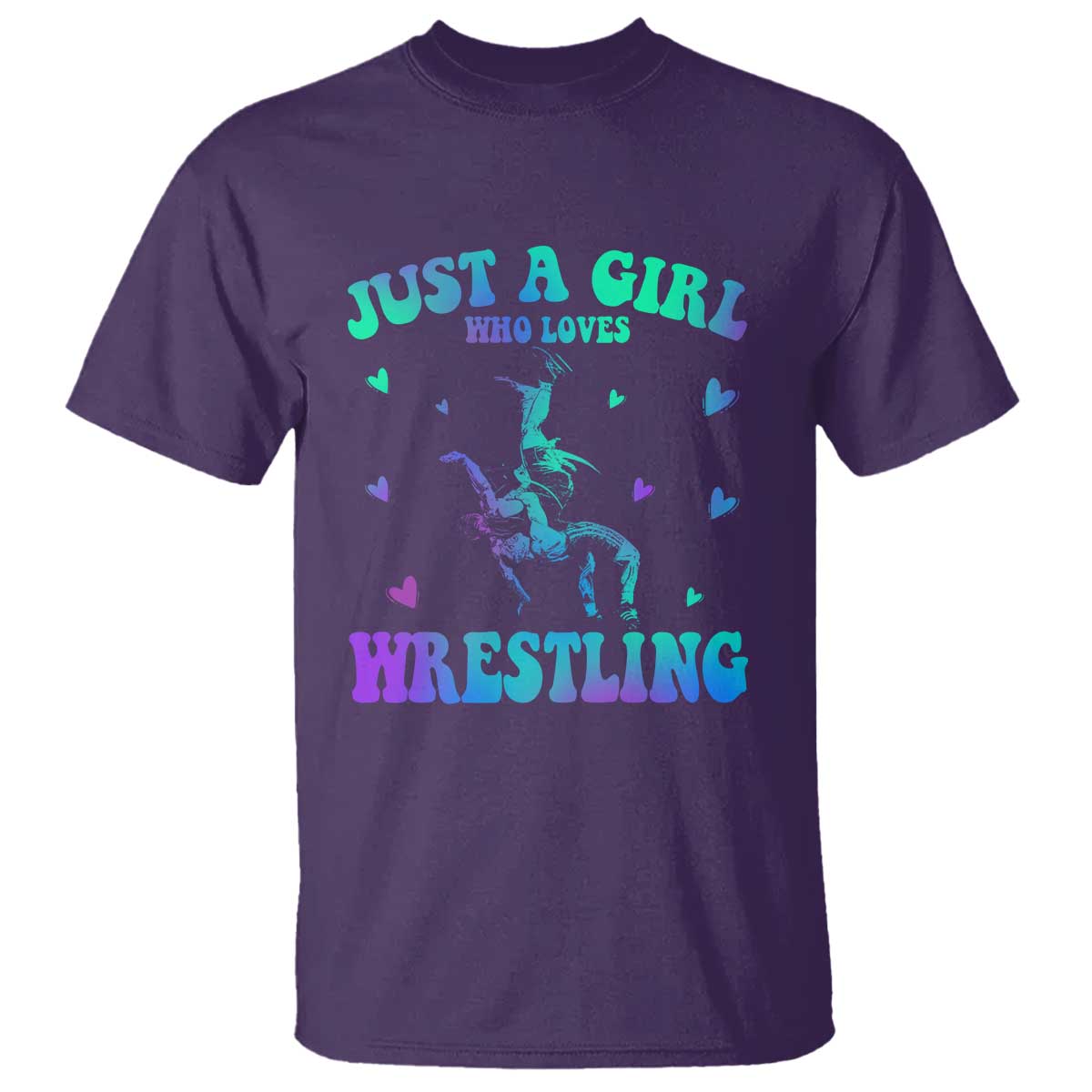 Just A Girl Who Loves Wrestling T Shirt Funny Wrestle Lover Wrestler - Wonder Print Shop