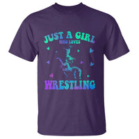 Just A Girl Who Loves Wrestling T Shirt Funny Wrestle Lover Wrestler - Wonder Print Shop