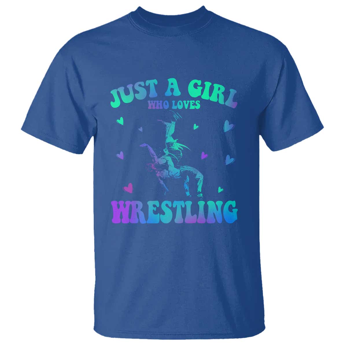 Just A Girl Who Loves Wrestling T Shirt Funny Wrestle Lover Wrestler - Wonder Print Shop