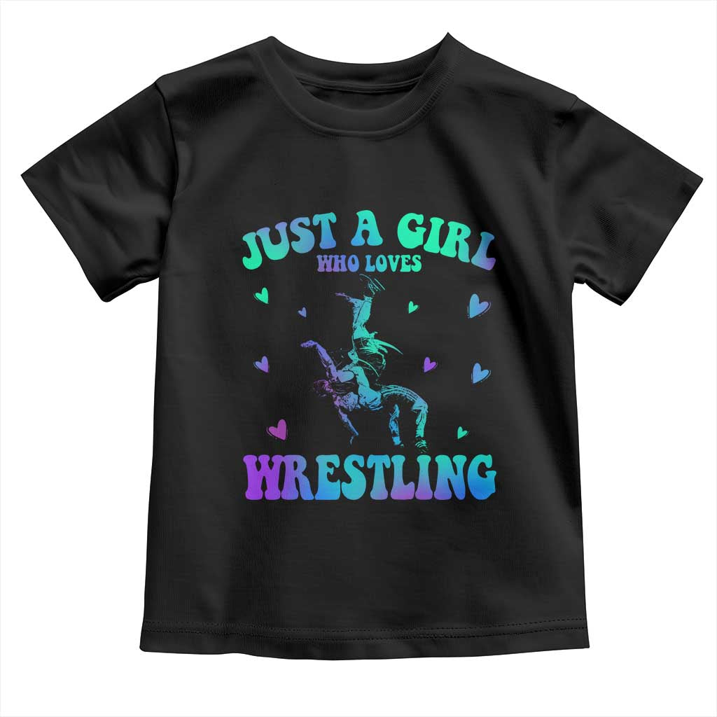 Just A Girl Who Loves Wrestling Toddler T Shirt Funny Wrestle Lover Wrestler - Wonder Print Shop