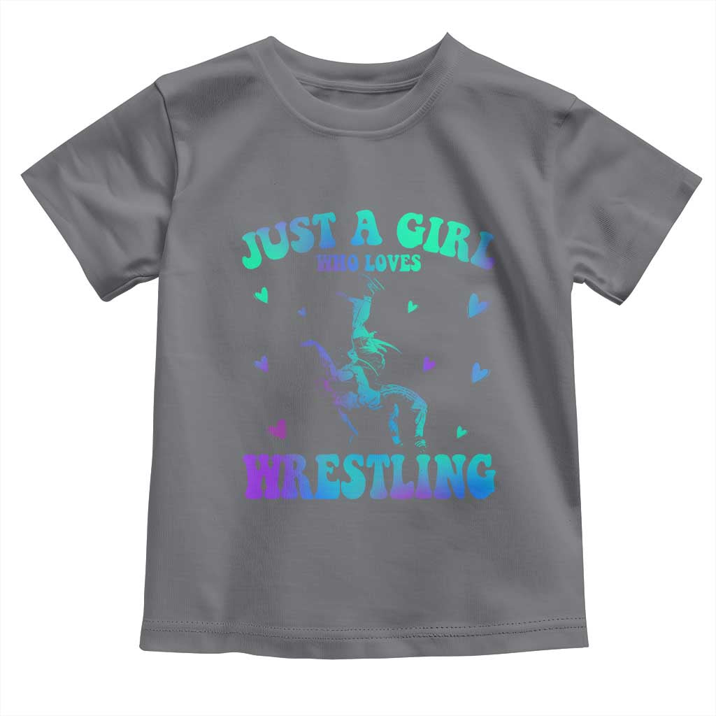 Just A Girl Who Loves Wrestling Toddler T Shirt Funny Wrestle Lover Wrestler - Wonder Print Shop
